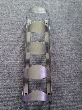 Wall-Mounted Ikea Metal Wine Bottle Rack in Silver.  Discontinued